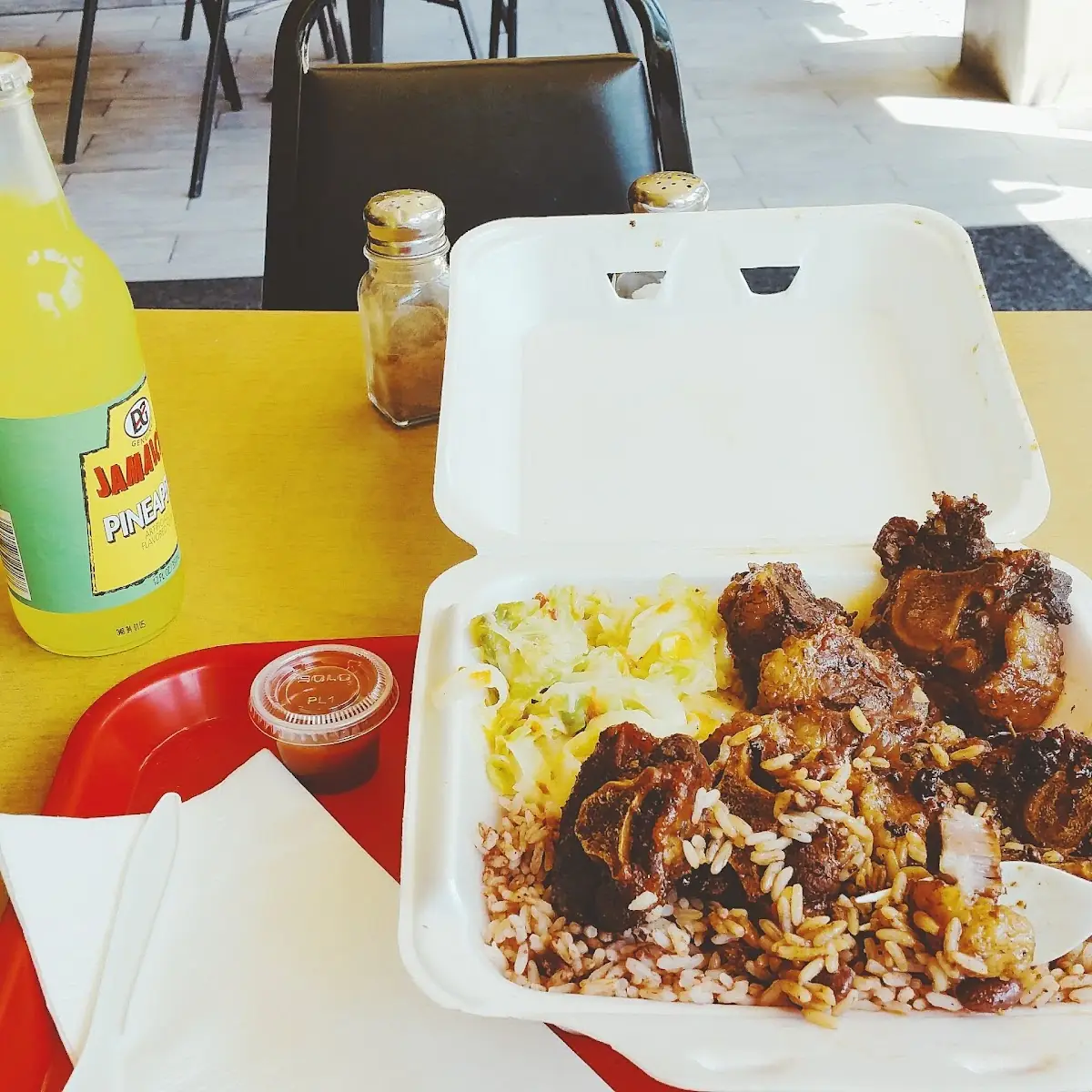 Ox Tail and Rice and Peas