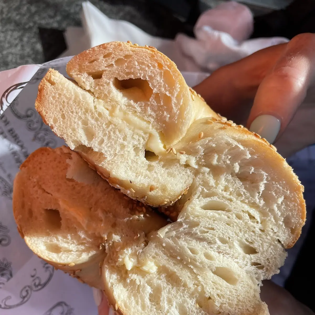 Sesame Bagel with Butter