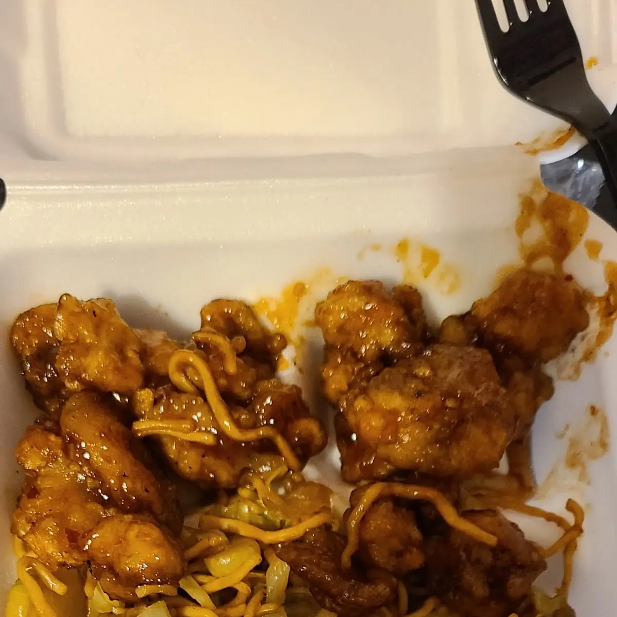 Double Entree Orange Chicken and Chow Mein
