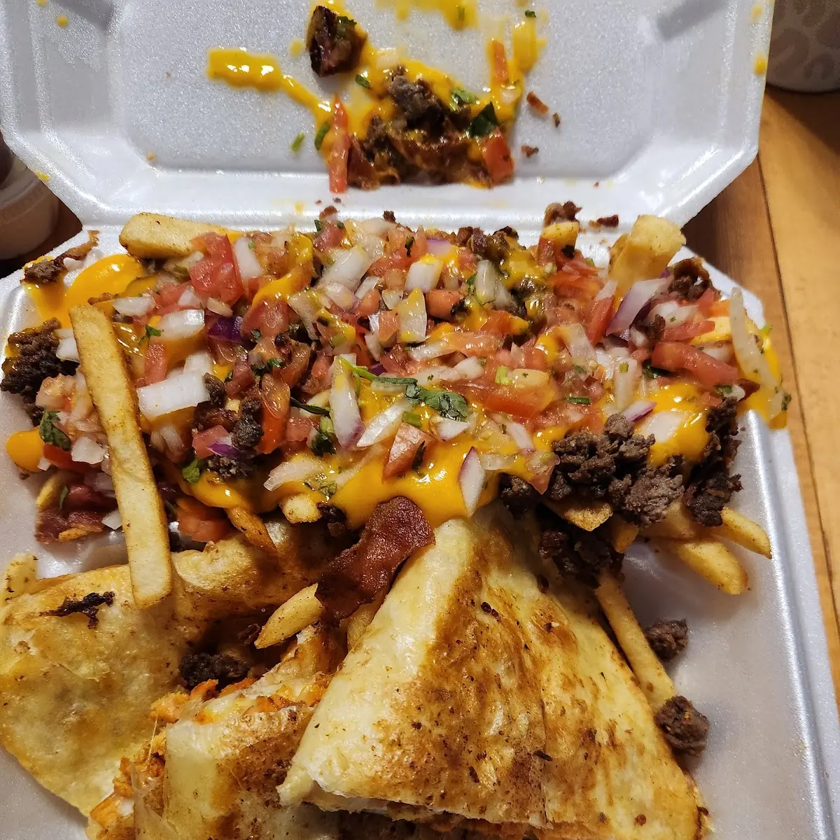 Quesadilla with Loaded Fries