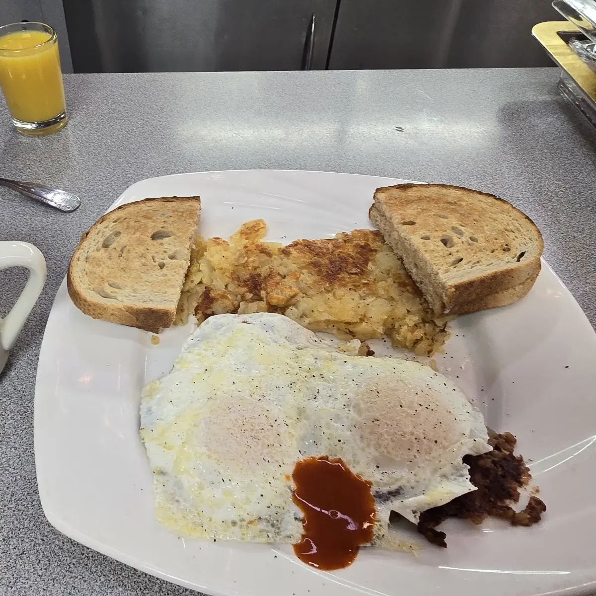 Eggs over Corned Beef Hash