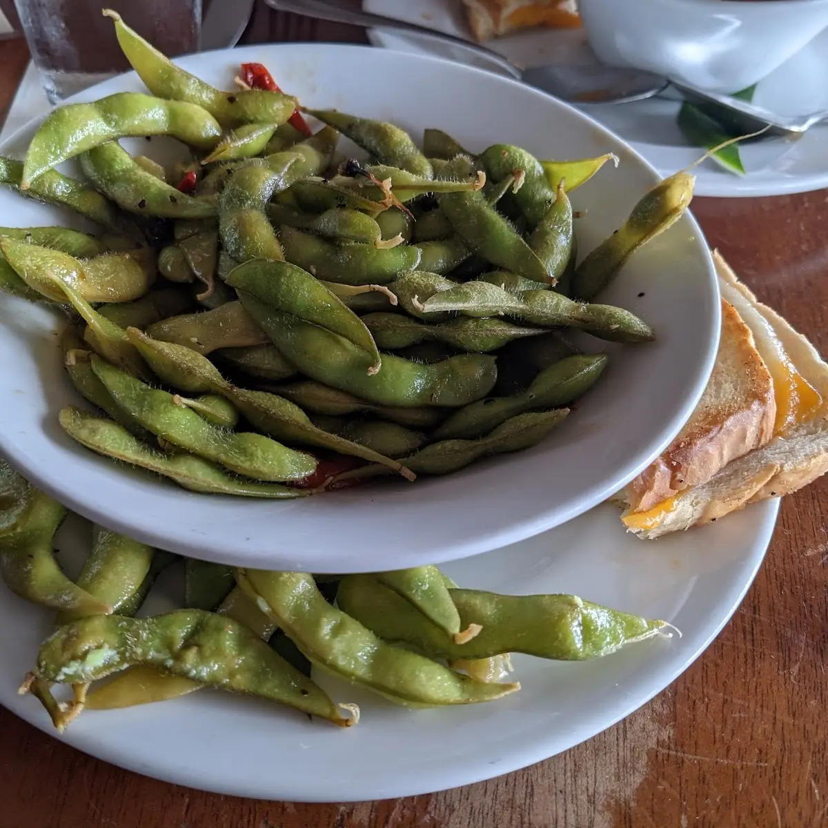 Pan Seared Edamame