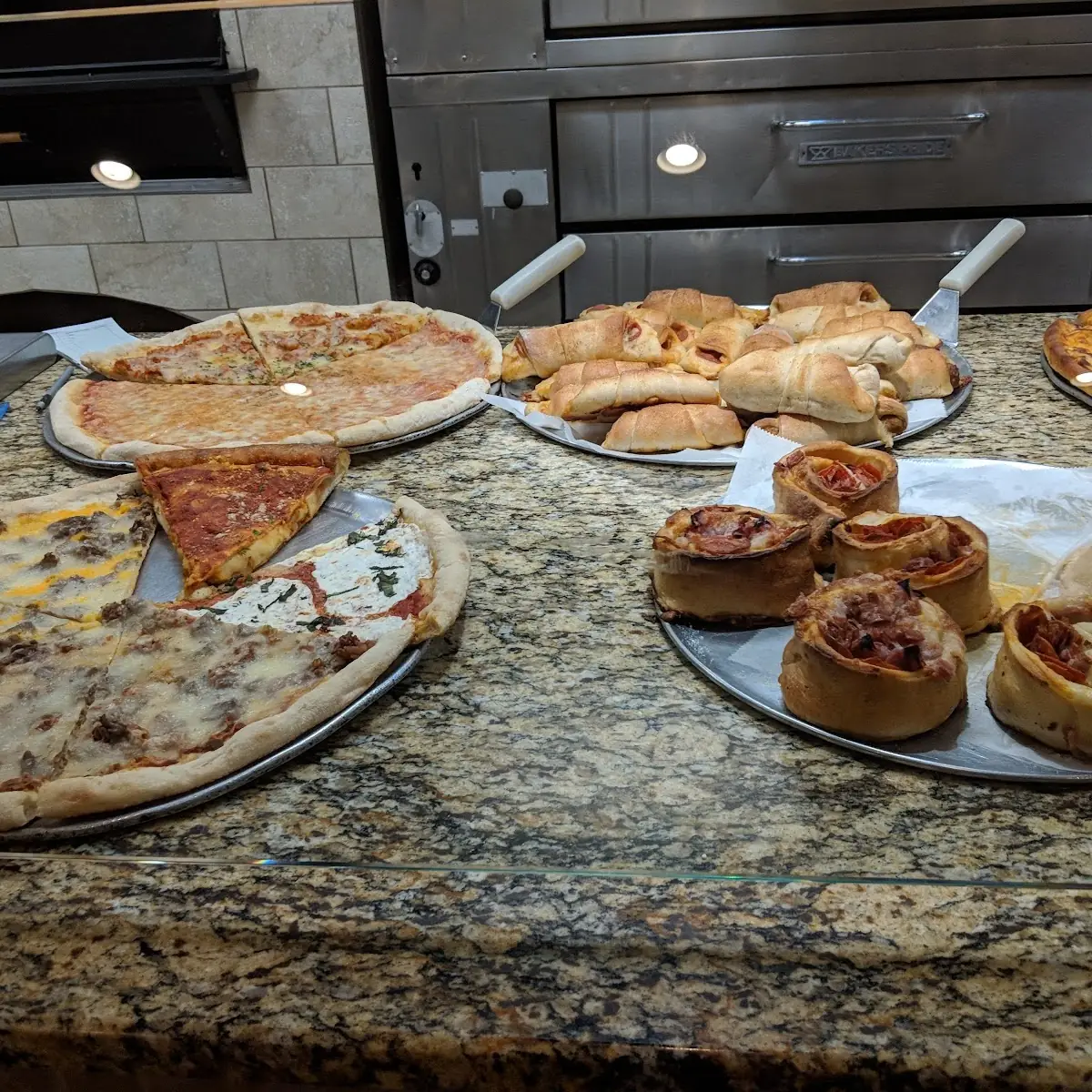 Pizza and Cinnamon Roll