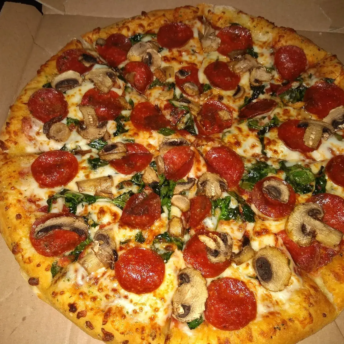Spinach Pepperoni Add More Pepperoni Pizza