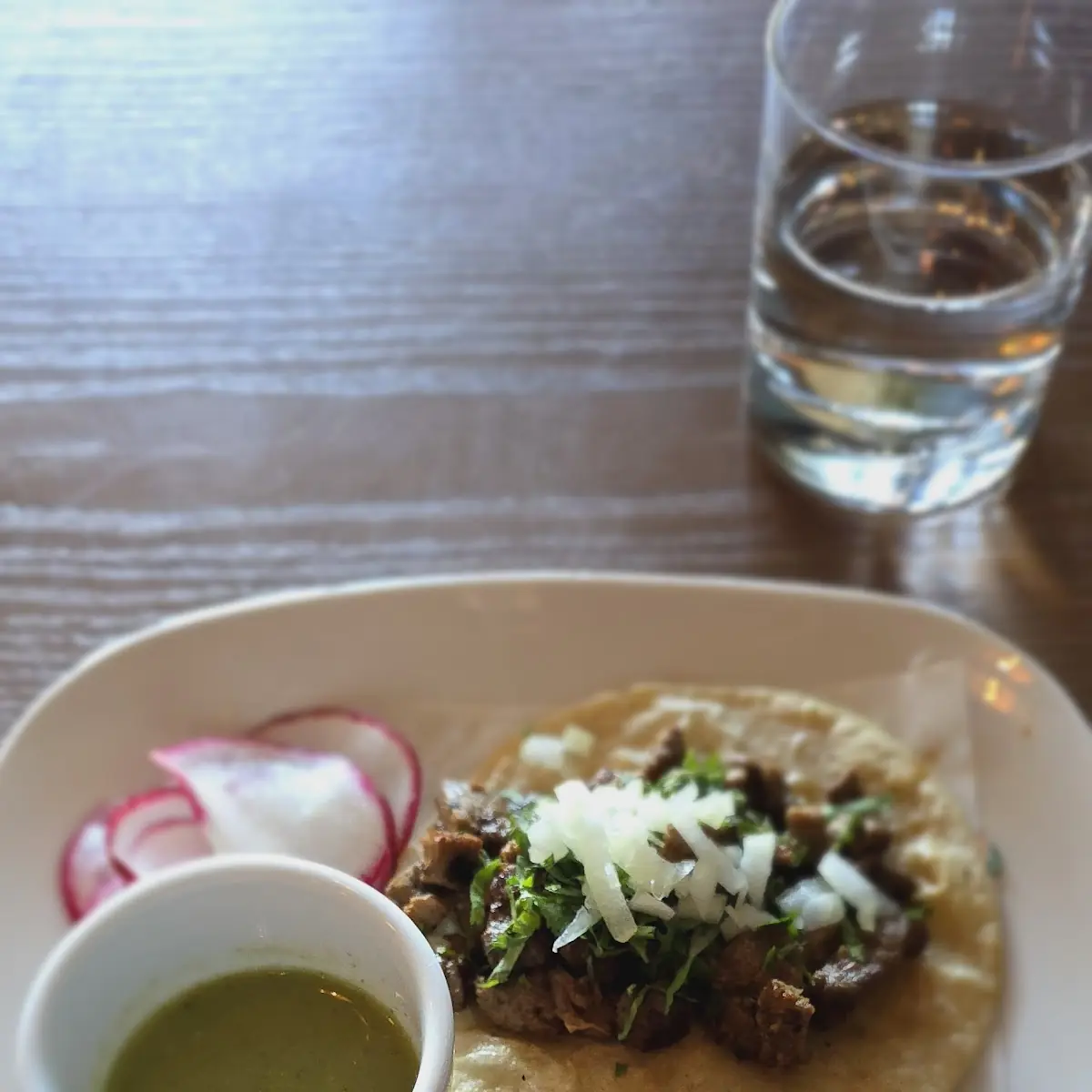 Tempura Fish Taco Left and Beef Taco