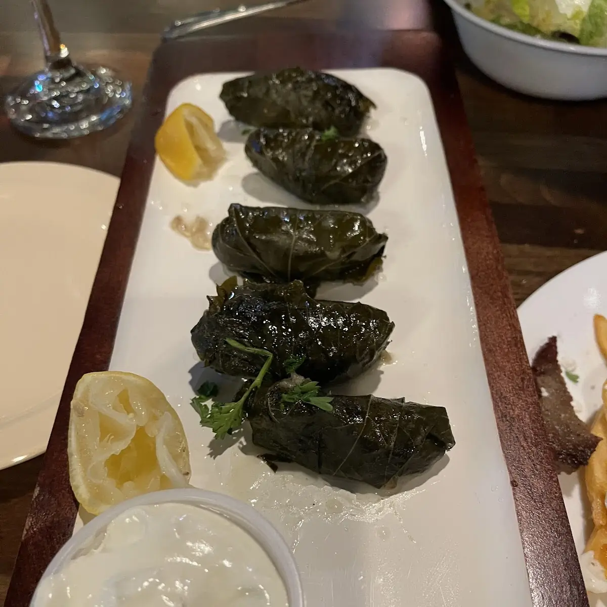 Dolmades and Tzatziki Dipping Sauce