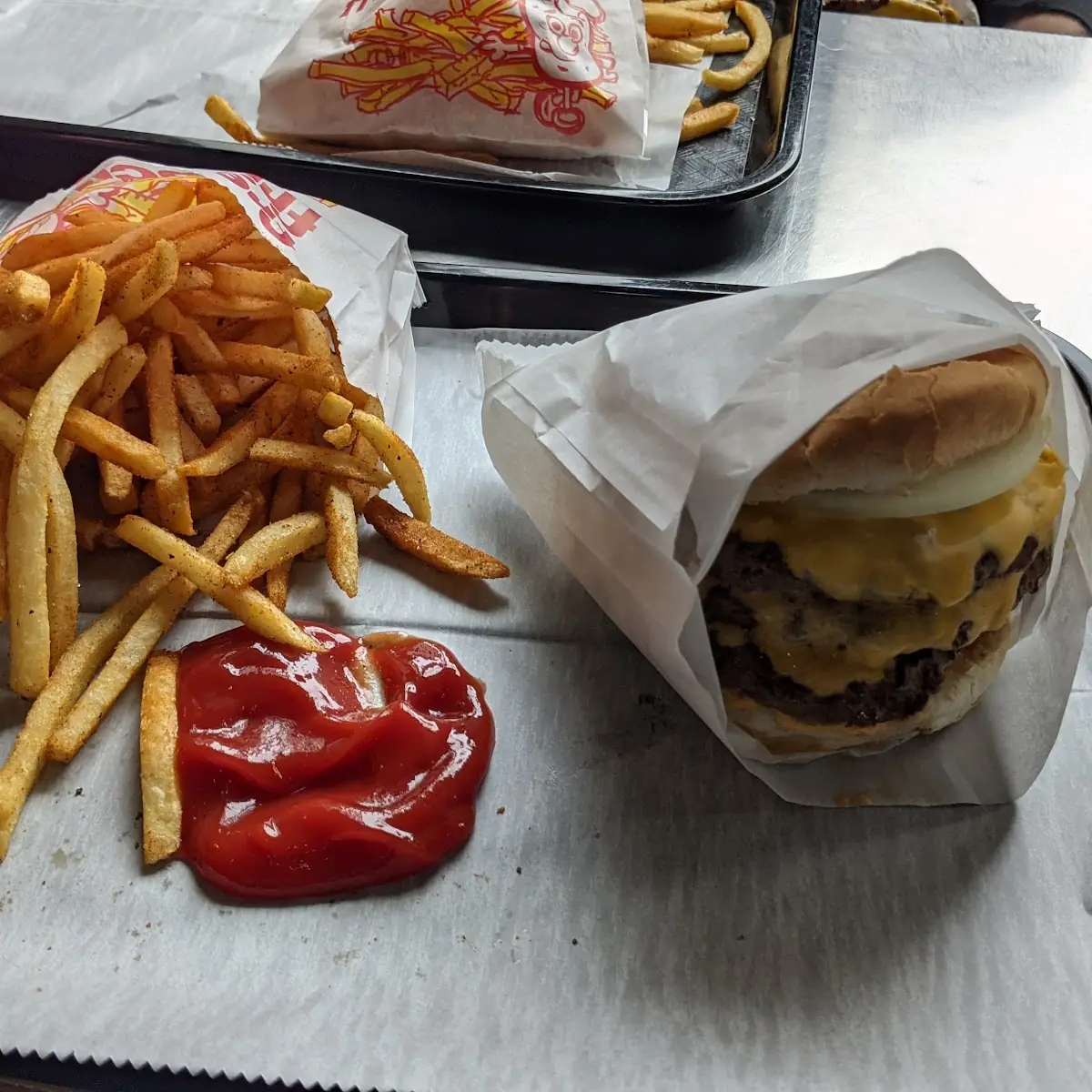 Triple Cheeseburger Combo Cajun Fries