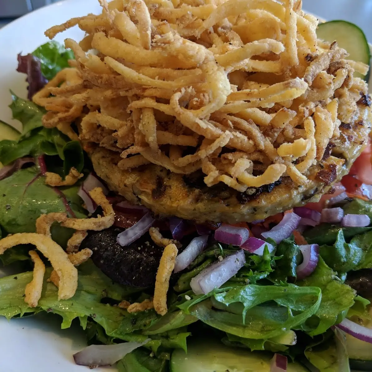 Burger Bowl with Veggie Burger