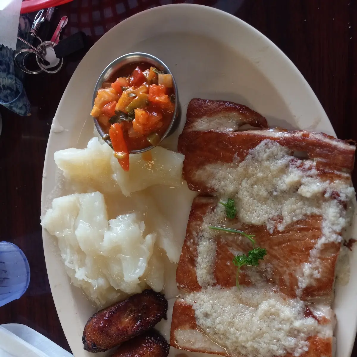 Boiled Yuca with Chimol