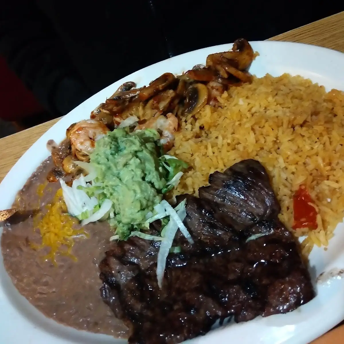 Chicken Steak Bacon Wrapped Shrimp