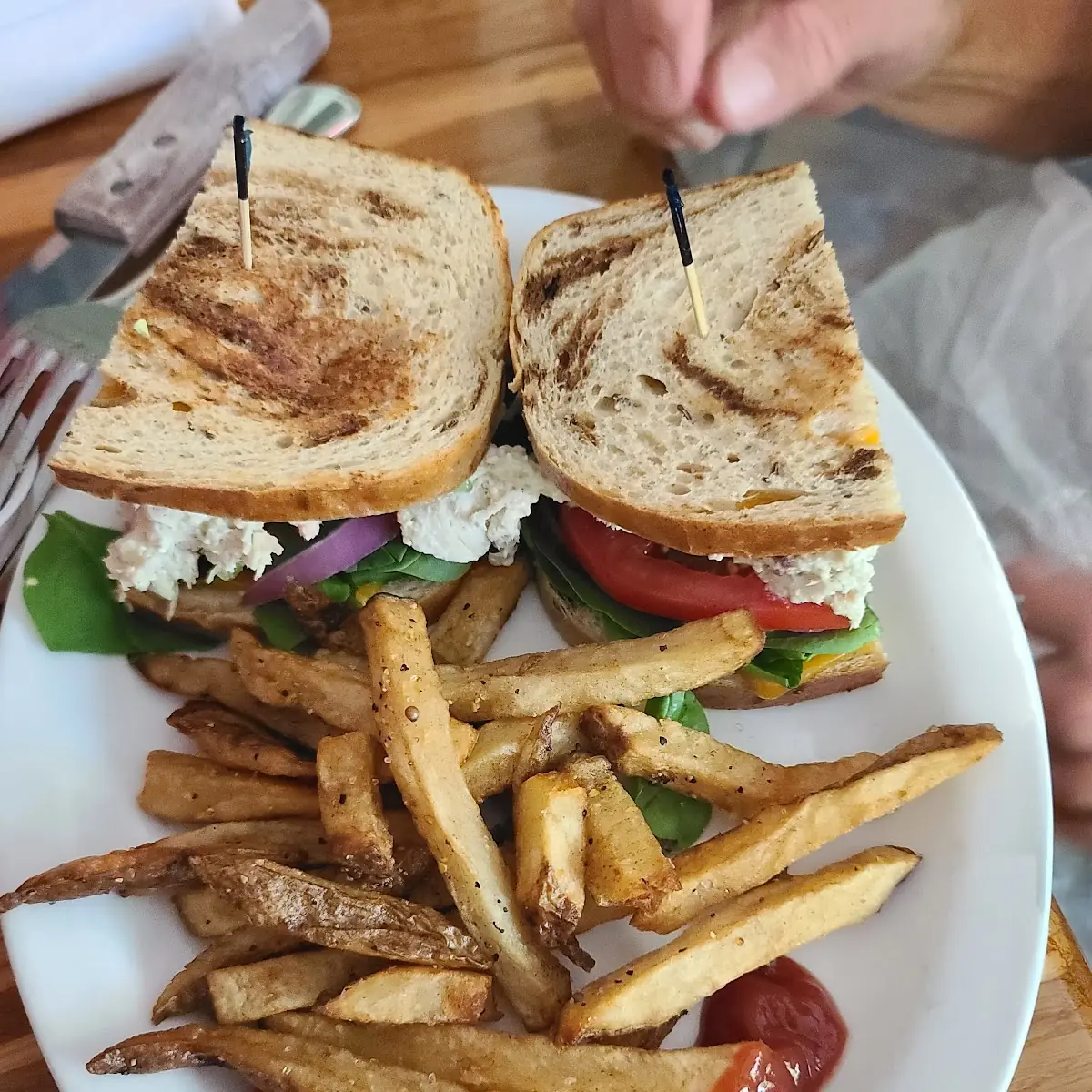 Chicken Salad on Rye Toast