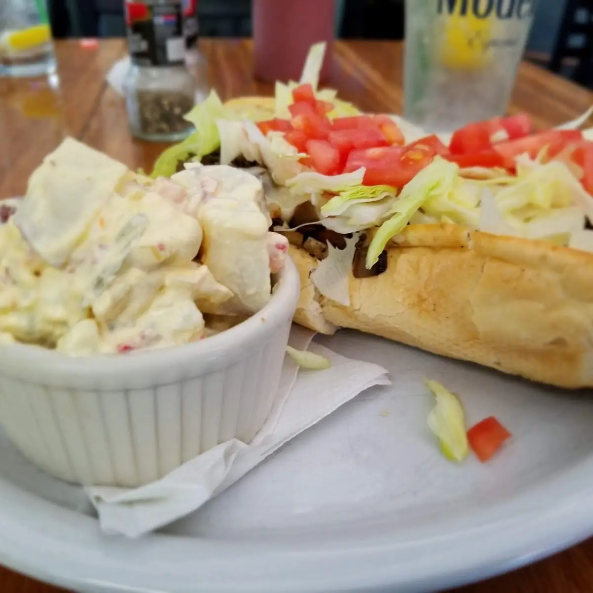 Steak and Cheese with Potato Salad