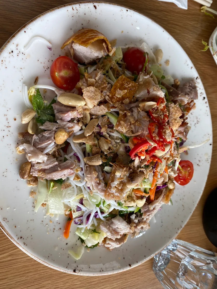 Pho Salad with Crispy Pork