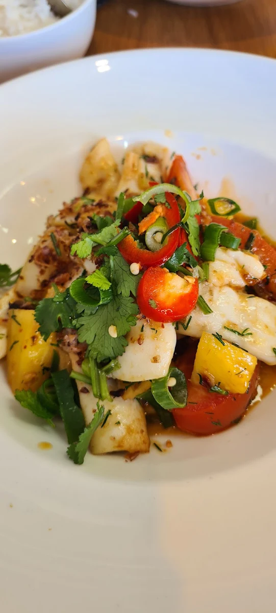 Squid and Pineapple Stir Fry
