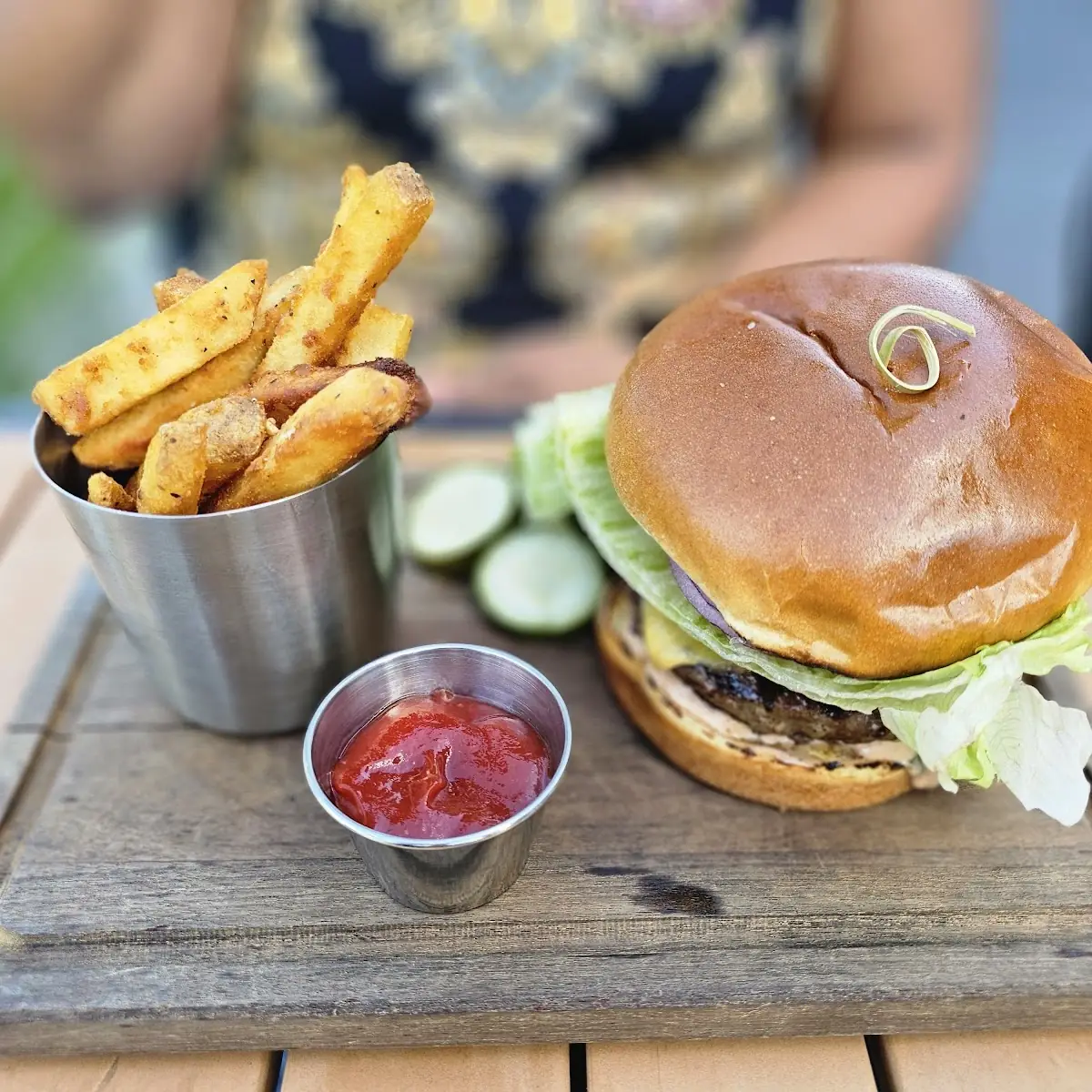 Juicy Burger and Crispy Fries