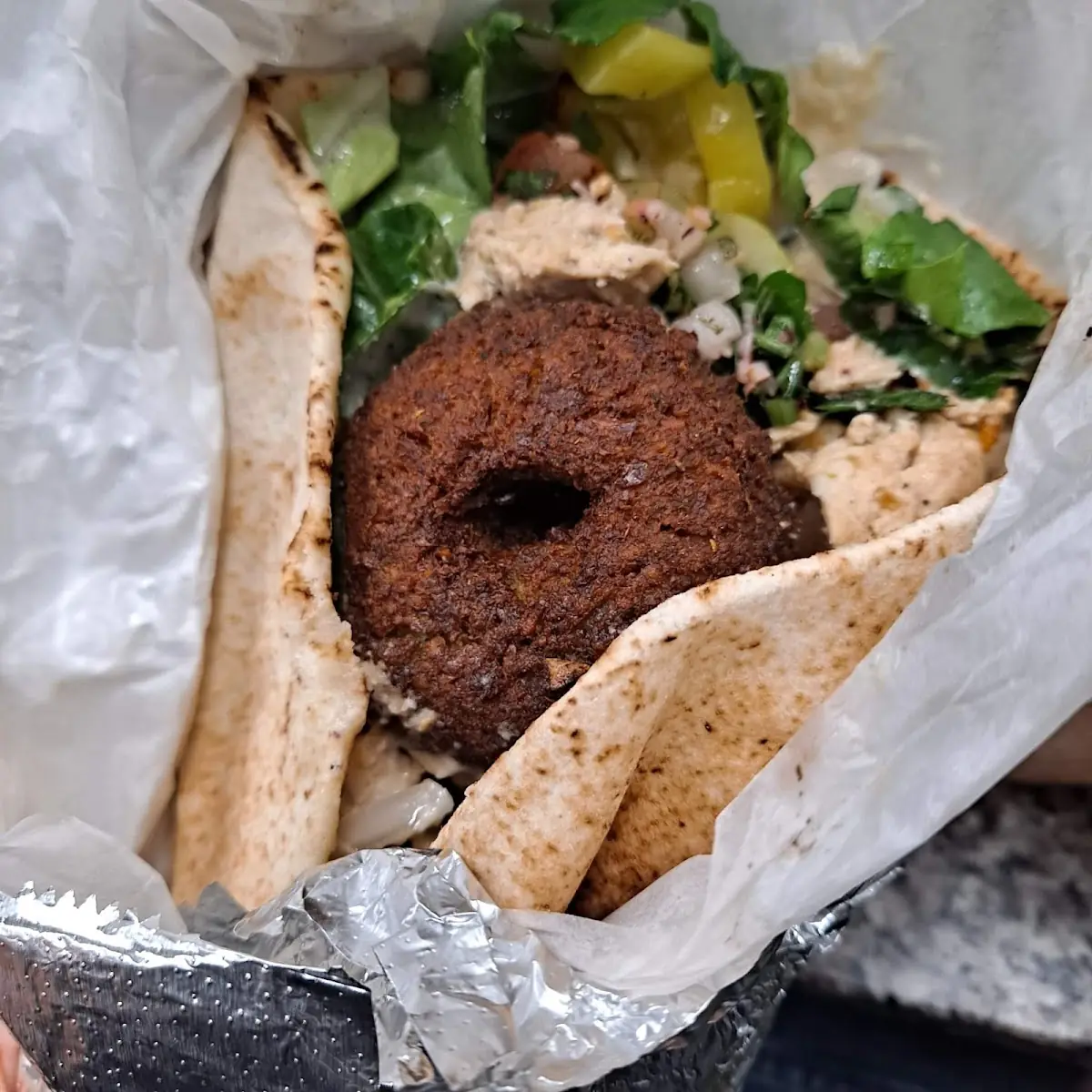 Greek Salad Chicken and Falafel