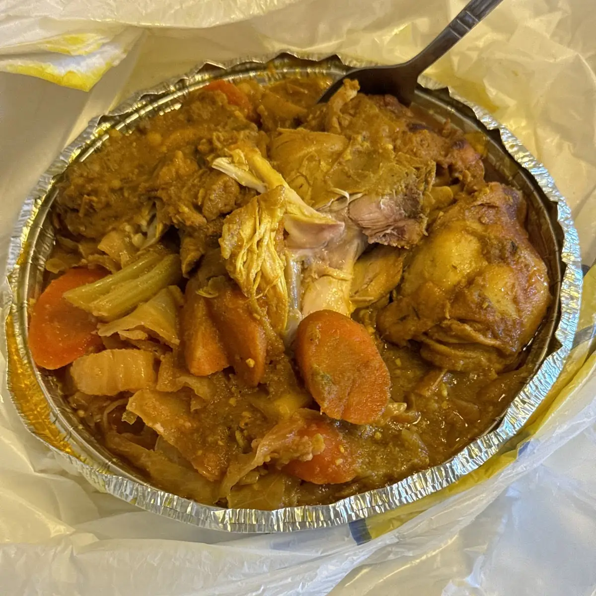 Curry Chicken over Vegetables