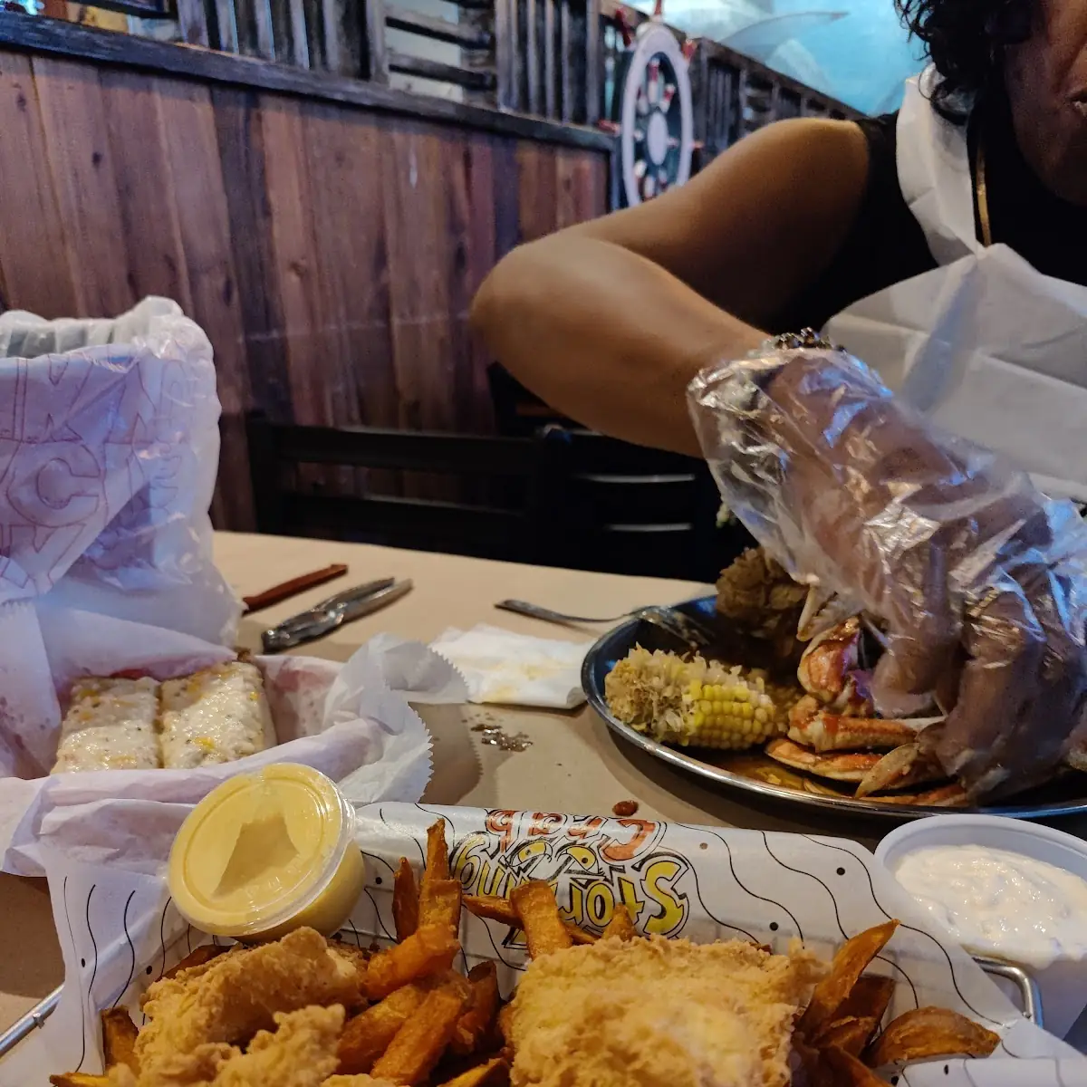 Fried Fish and Sweet Potato Chips Basket
