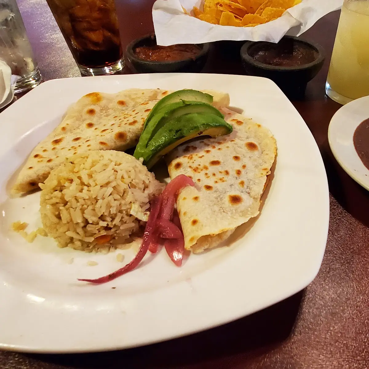 Cheese Quesadilla Rice & Beans