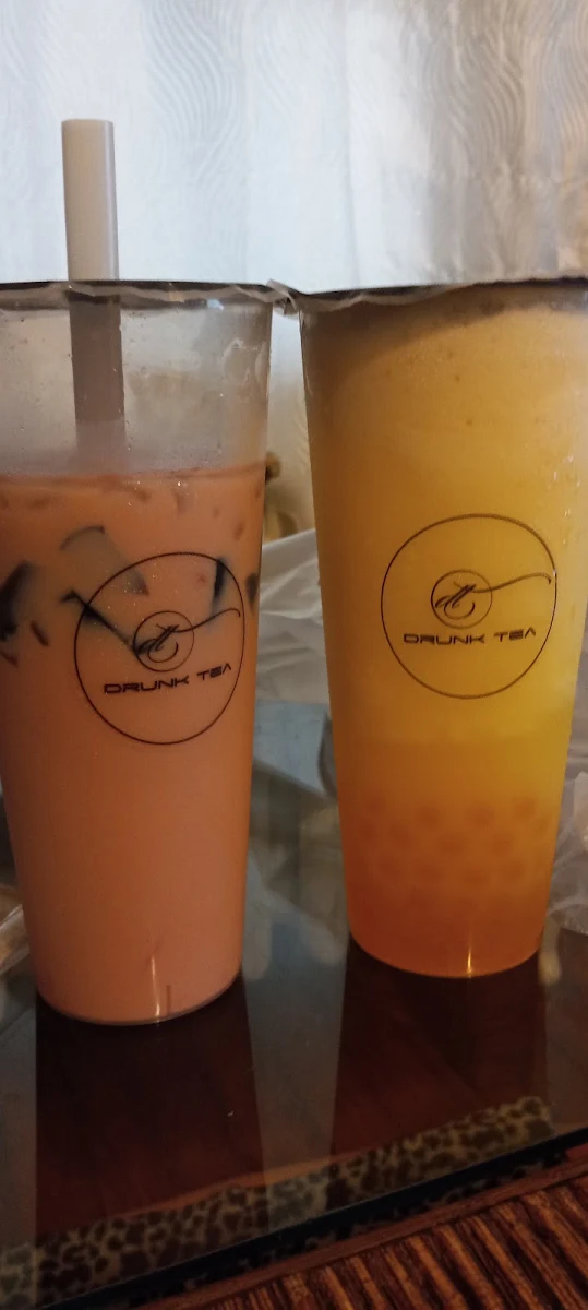 Rose Milk Tea and Passion Fruit Slush
