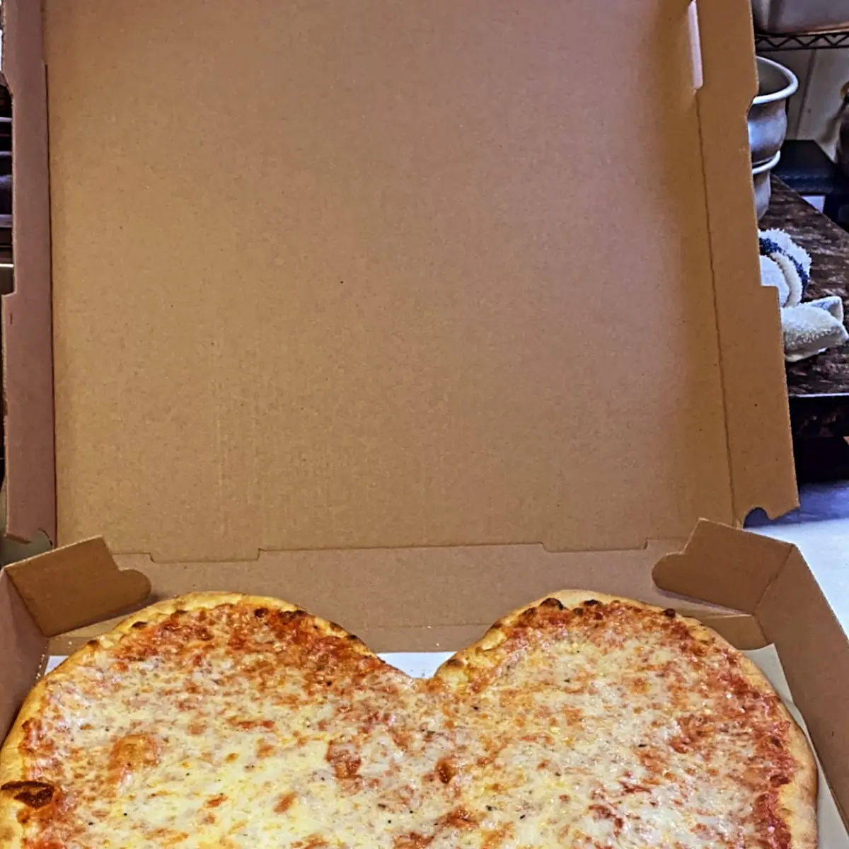 Heart Shaped Cheese Pizza