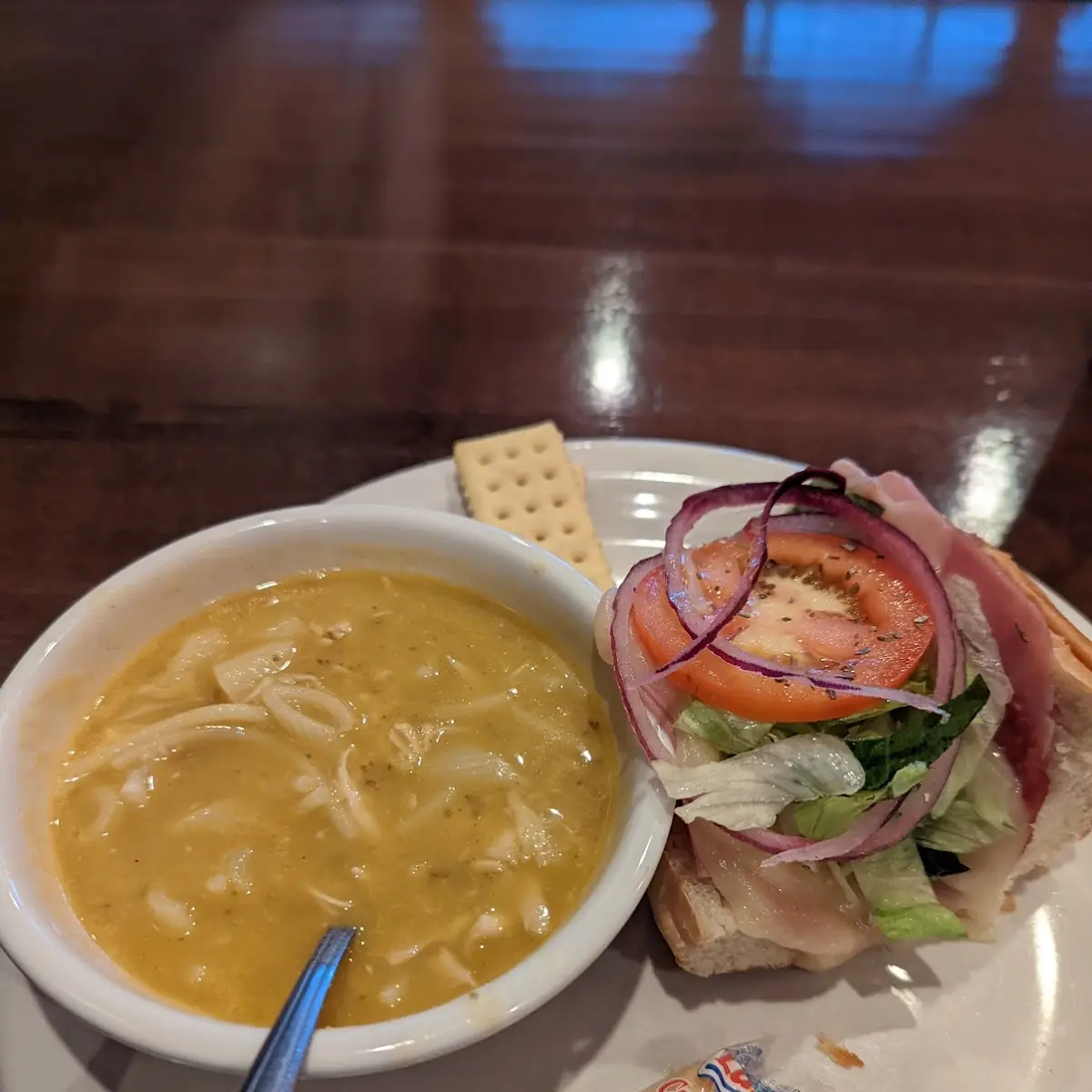 Chicken Soup w Half Italian Sub