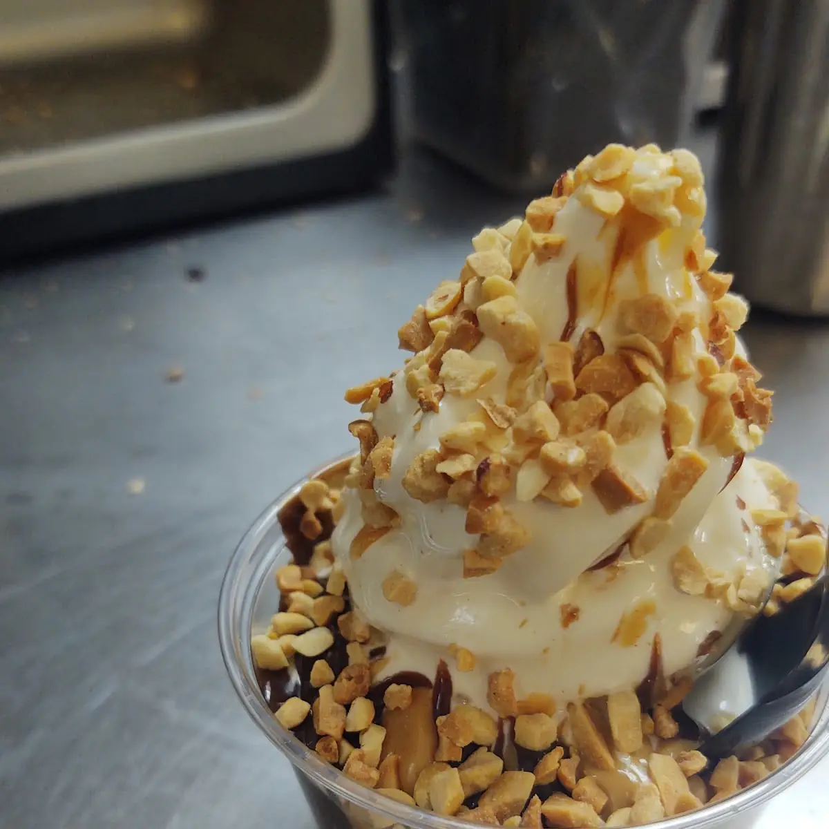 Hot Fudge Sundae with Peanuts