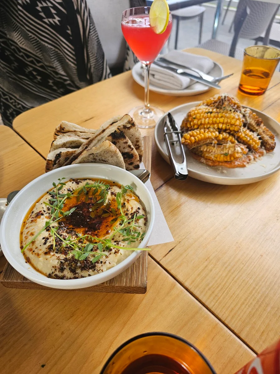 Charred SA Squid Smoked Hummus, Harvest Kitchen