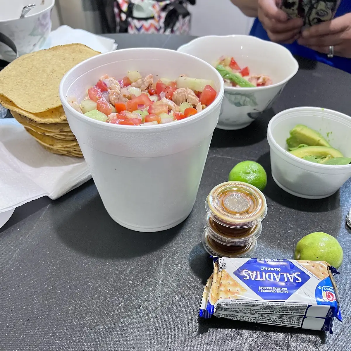 Ceviche Tostada Shells Avocado