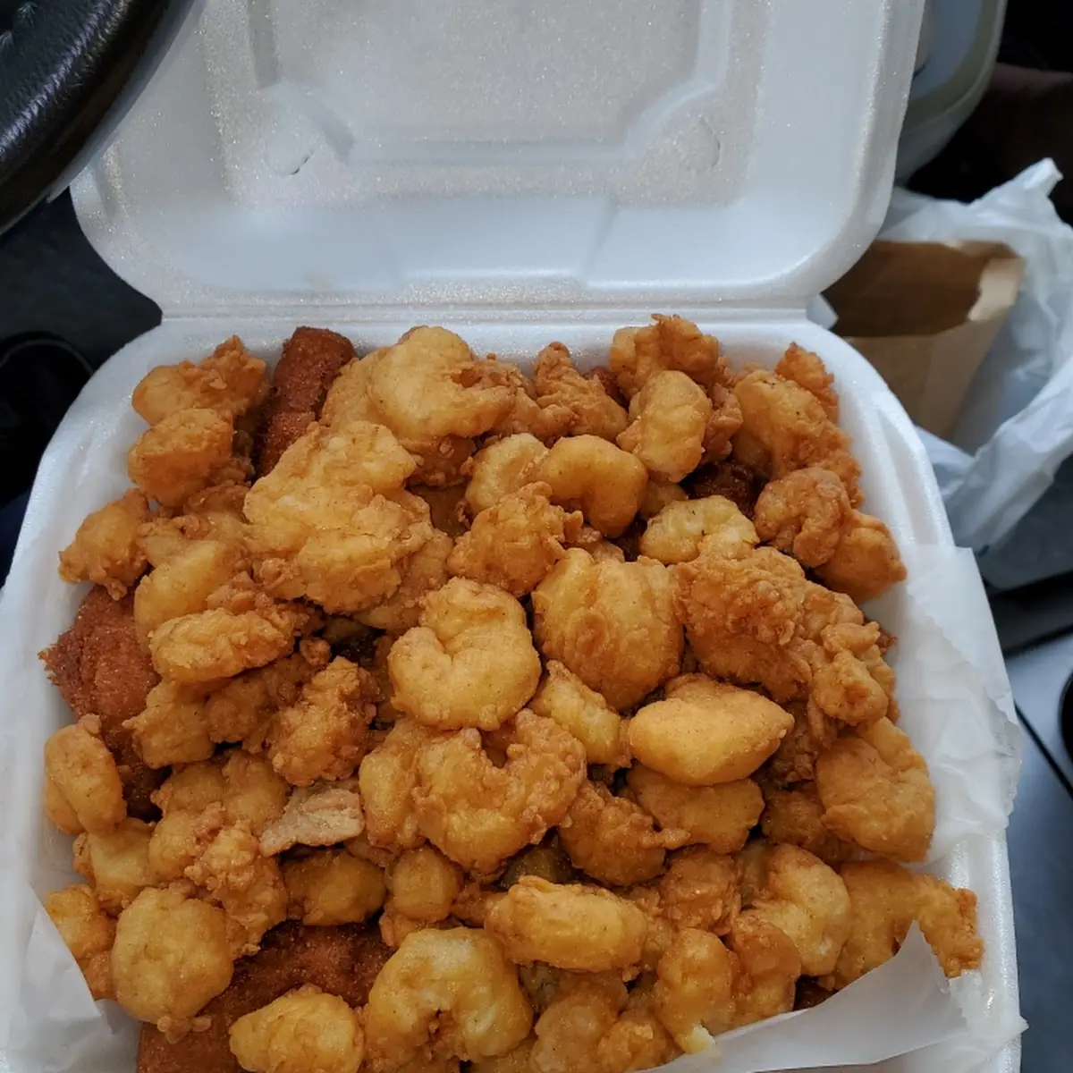 Fried Shrimp and Hush Puppies