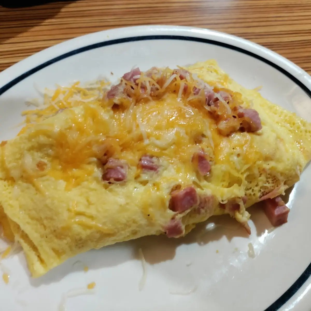 Crack Shell Ham Cheese Omelette