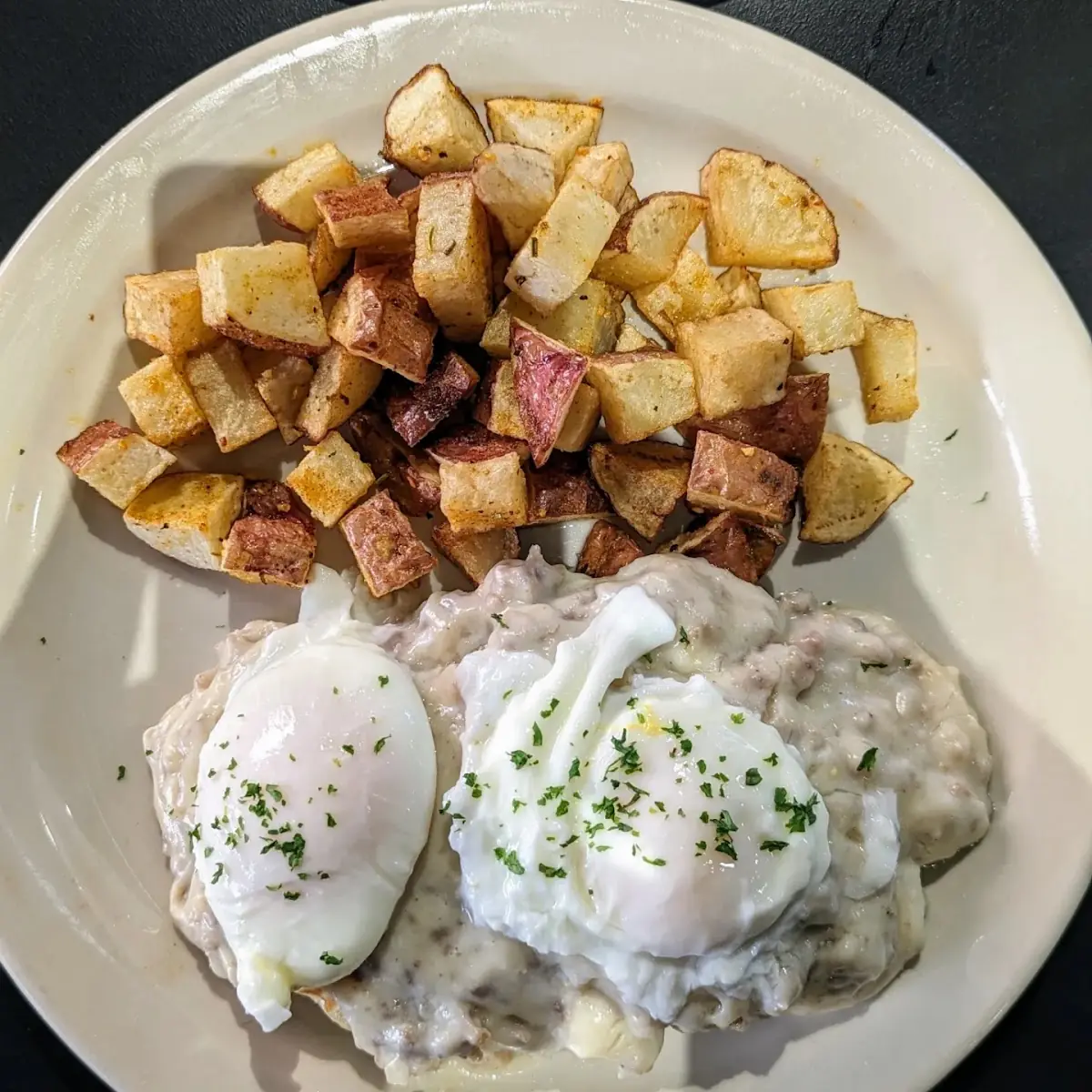 Sausage Gravy Eggs Benedict