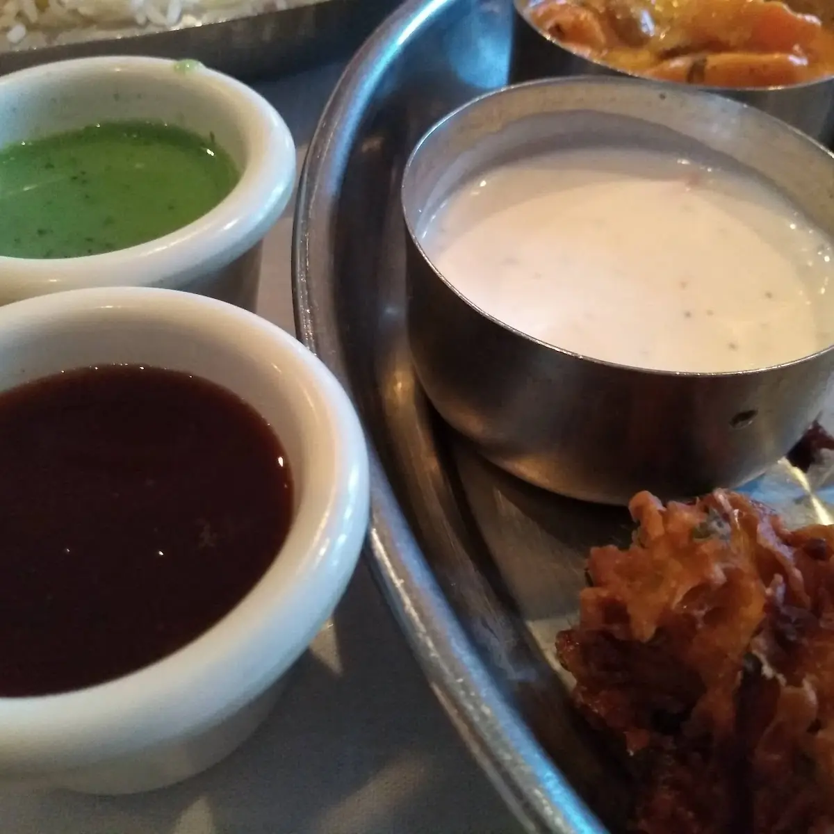 Mint Chutney and Tamarind Chutney