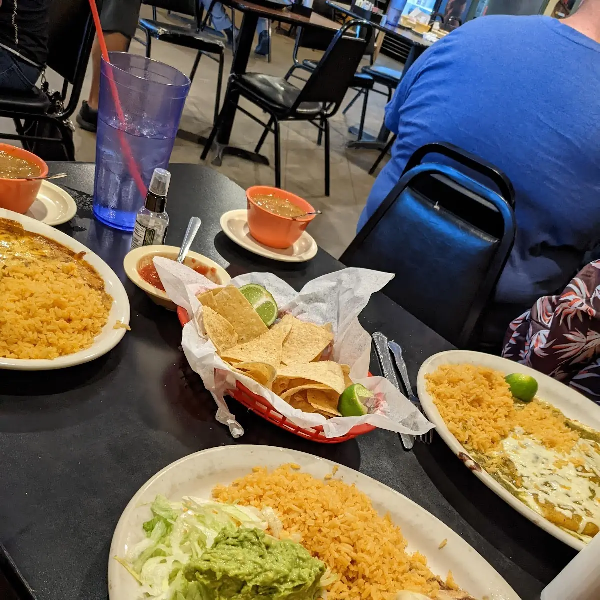 Red White and Green Enchilada Dinner