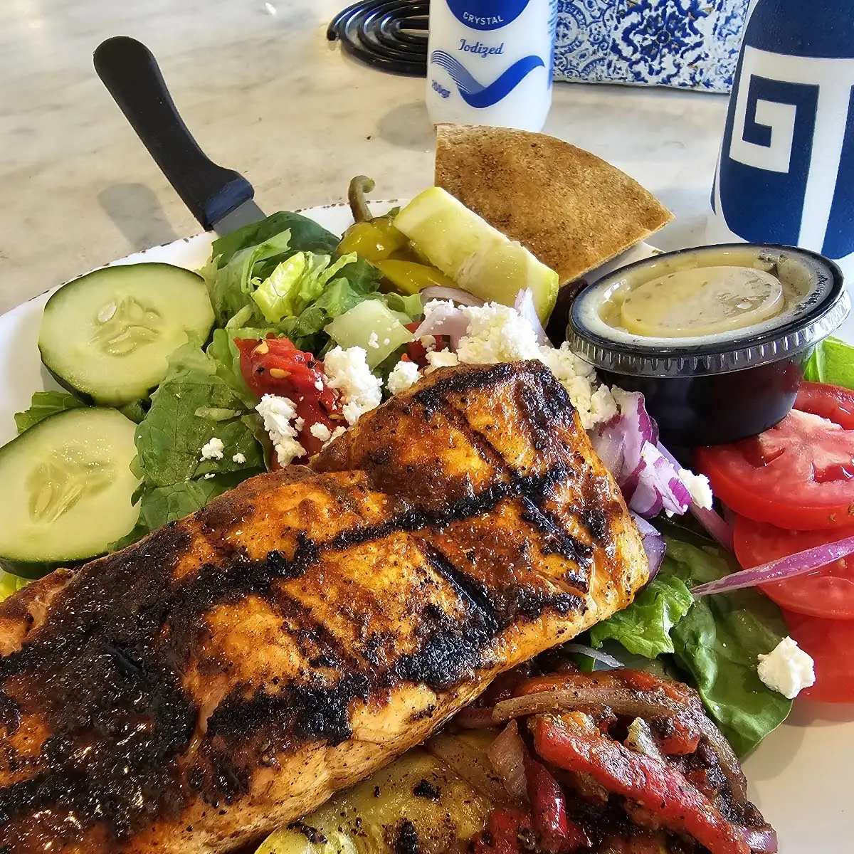 Grilled Vegetables Greek Salad
