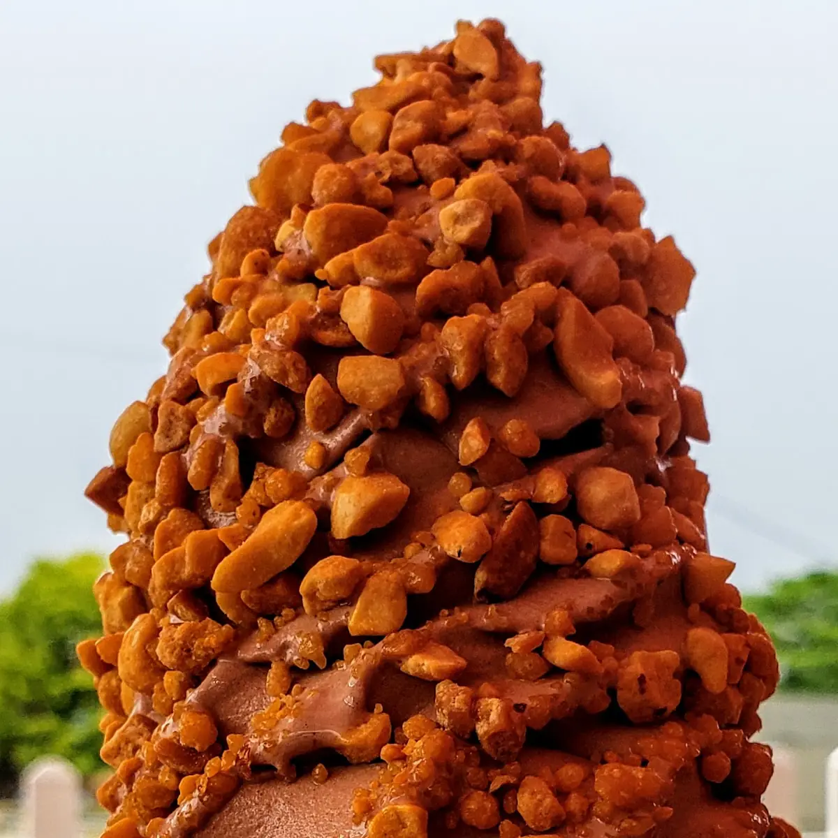Chocolate Ice Cream Cone with Crunch Dip