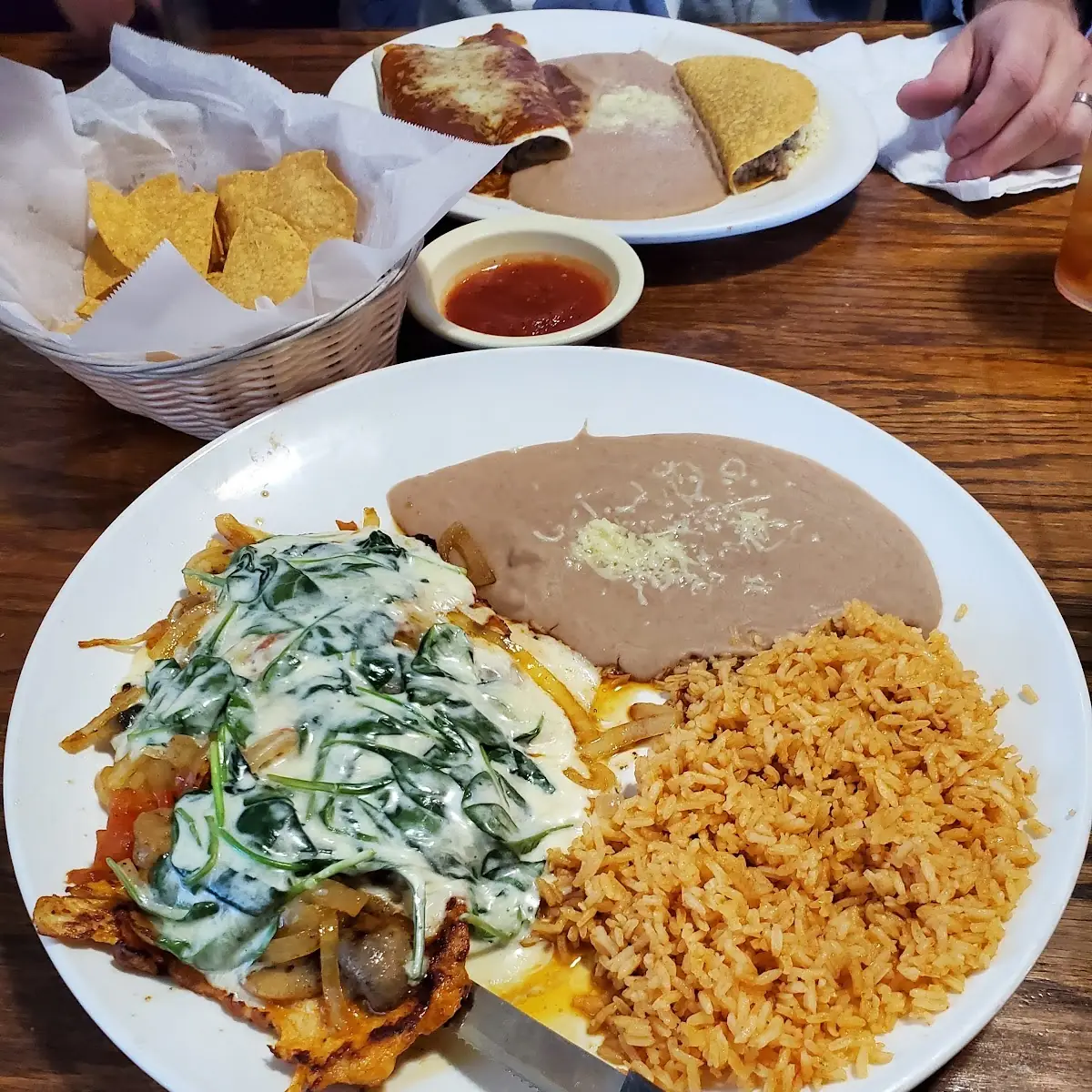 Spinach & Mushroom Enchiladas