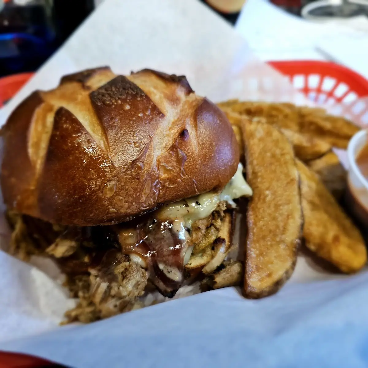 BBQ Pulled Pork Sandwich & Jojo