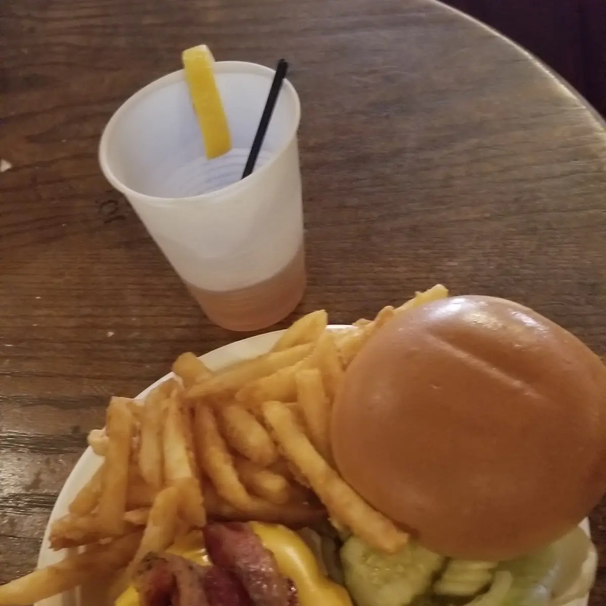 Bacon Cheeseburger and Fry