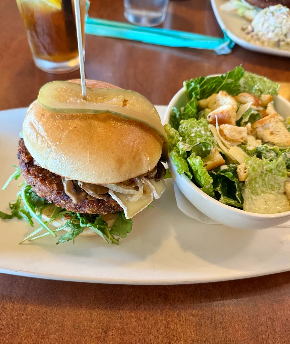 Brie & Mushroom Veggie Burger, White Spot Coquitlam