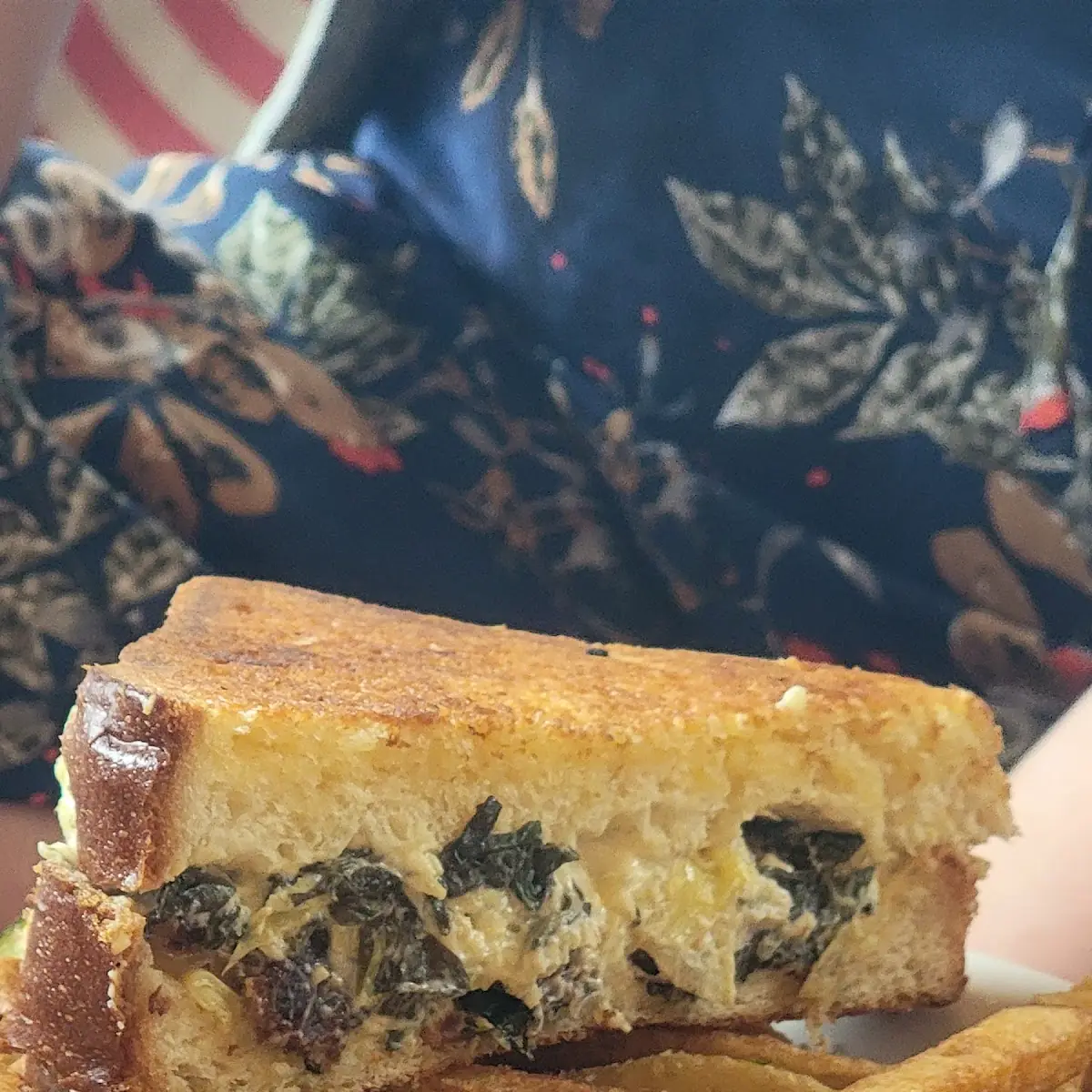 Spinach Artichoke Grilled Cheese