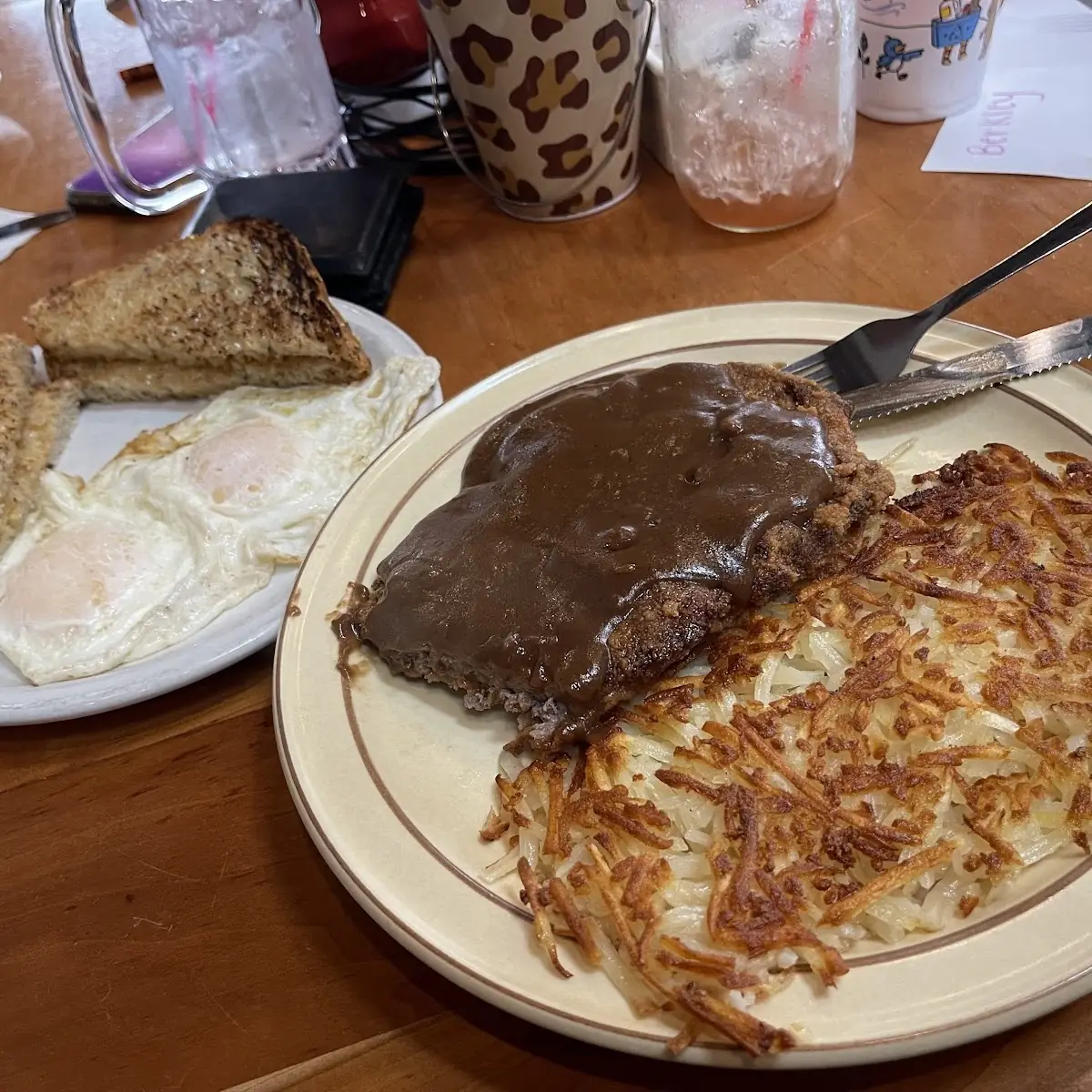 Chicken Fried Steak and Hash Browns
