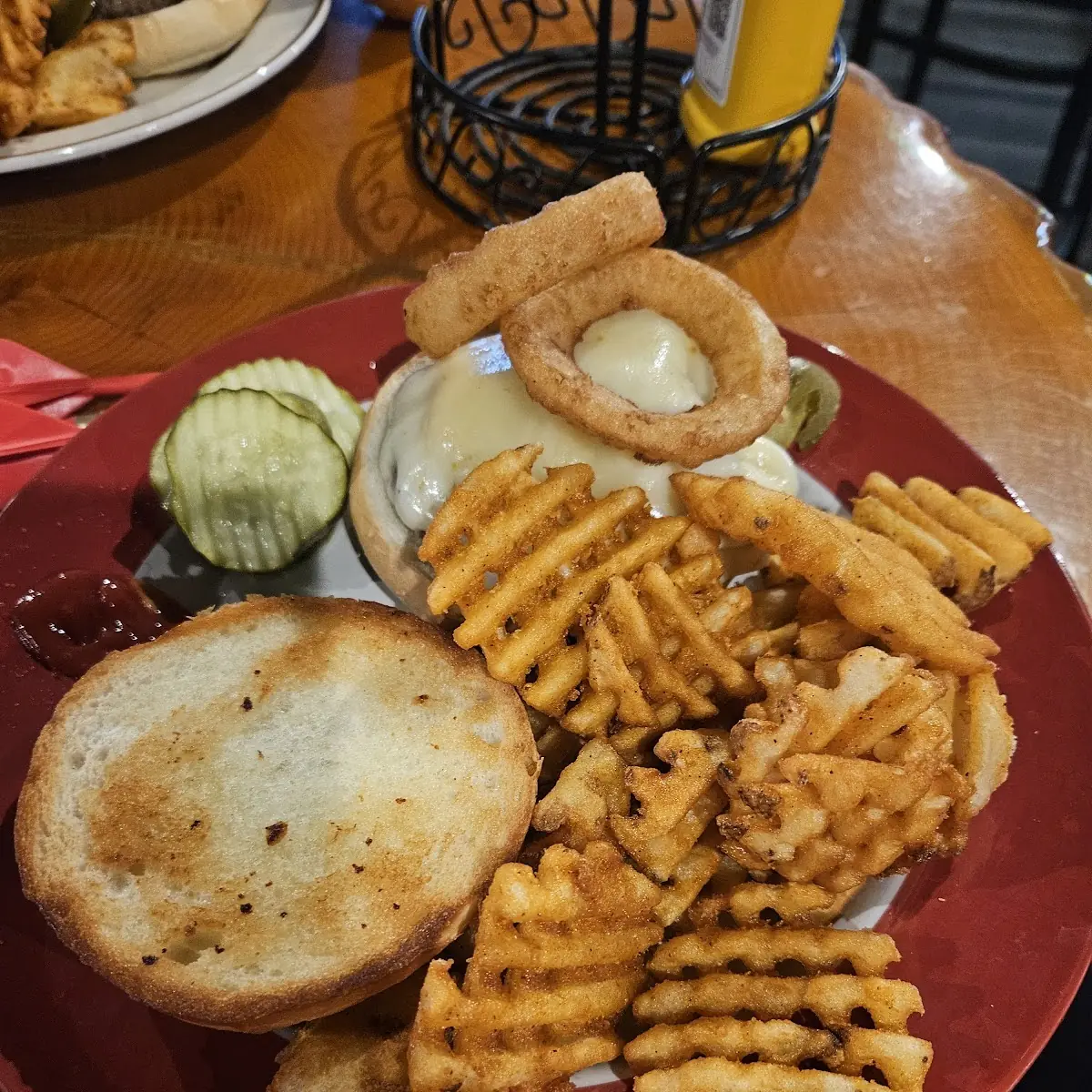 Jack Burger with Waffle Fries