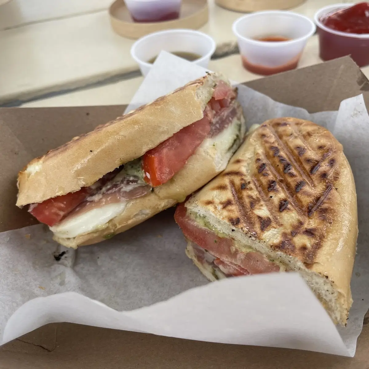 Pesto Panini with Prosciutto