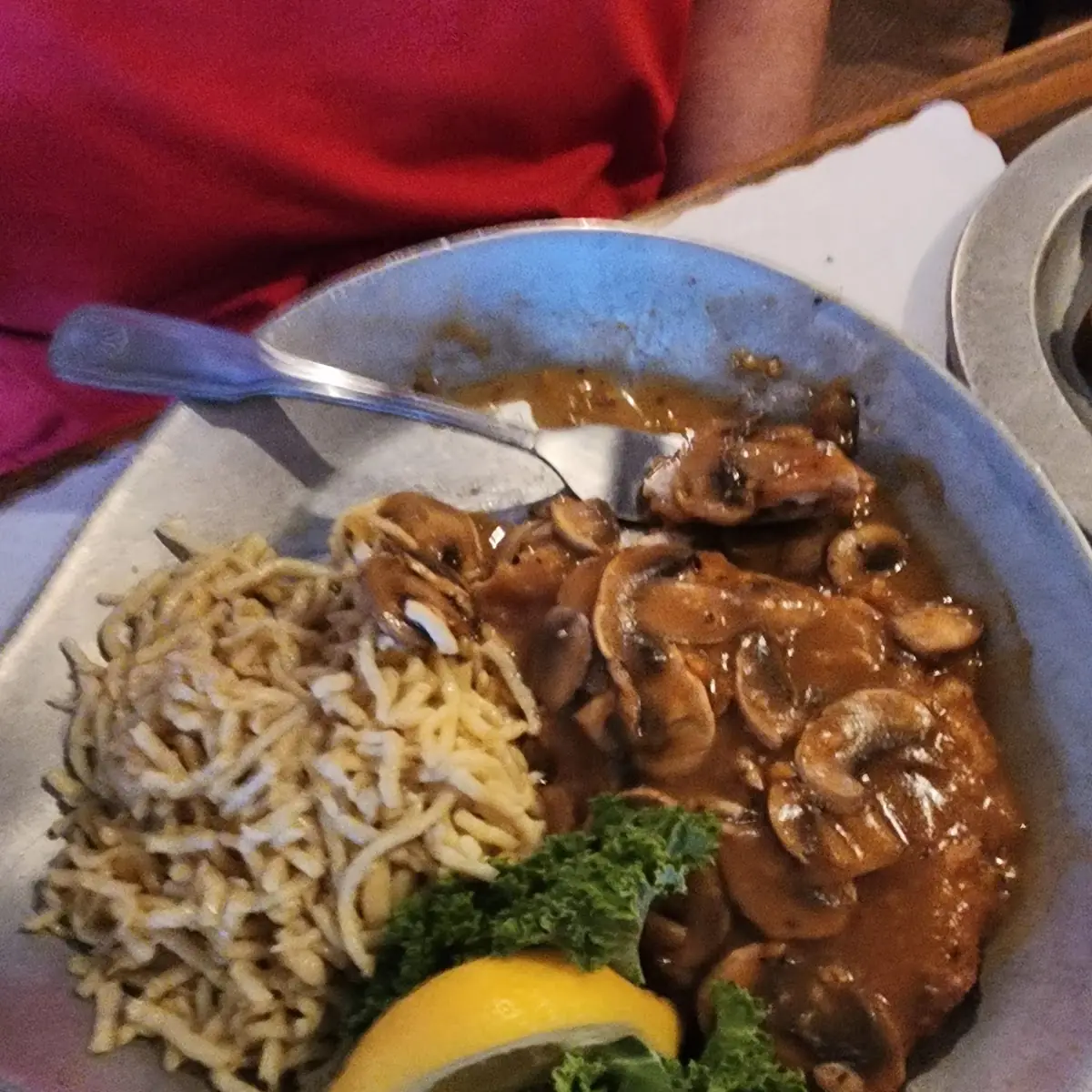 Schnitzel and Spaetzle