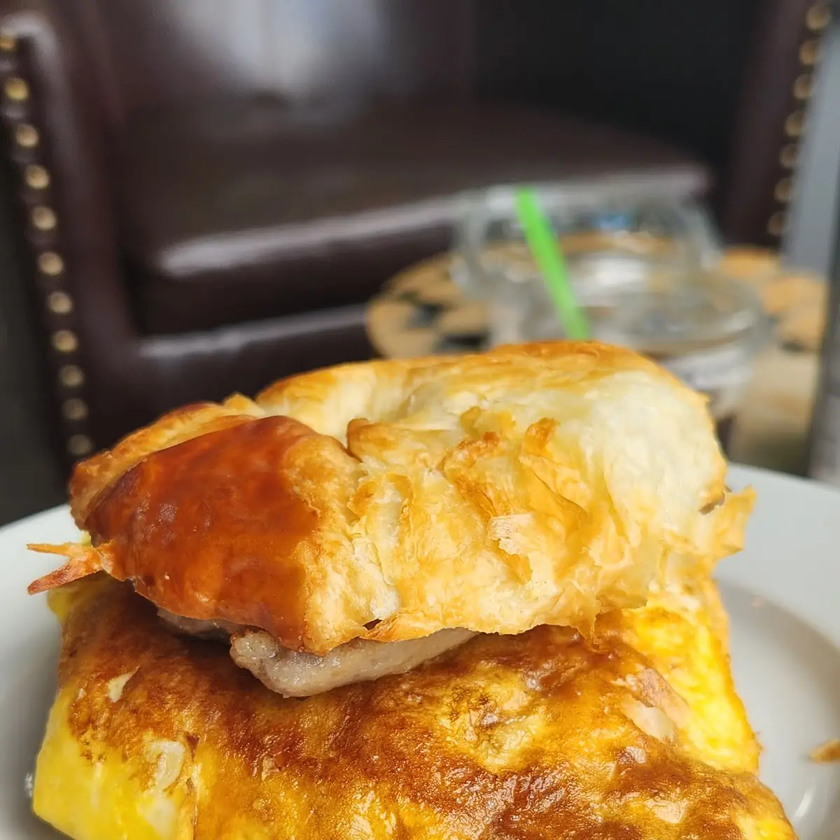Sausage Egg and Cheese on a Croissant