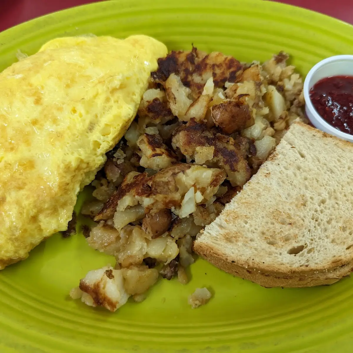 Lobster Omelet and Home Fries