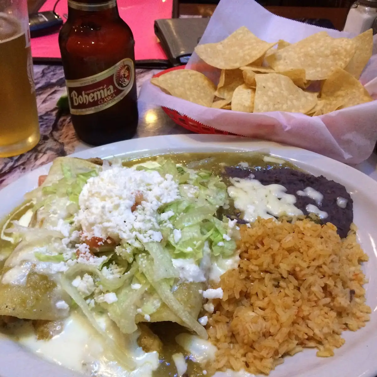 Pastor Burrito with Black Beans and Rice