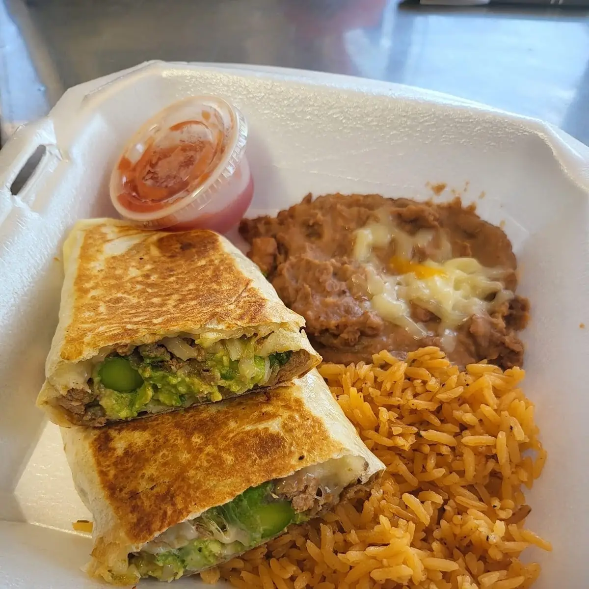 Chicharron & Egg a La Mexicana Burrito