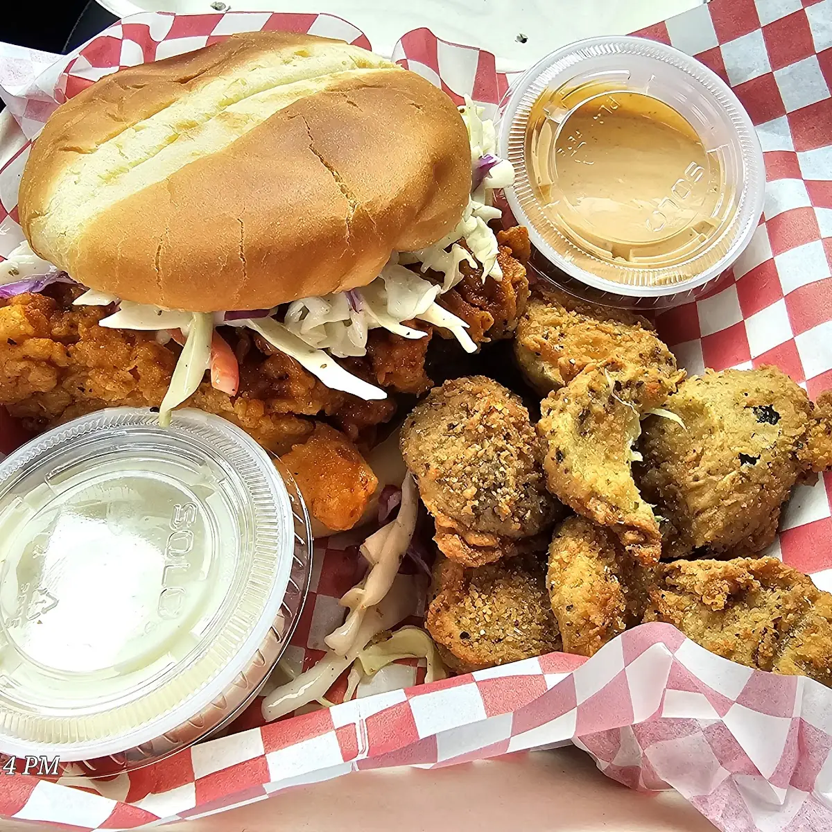 Chicken Sando w Fried Zucchini